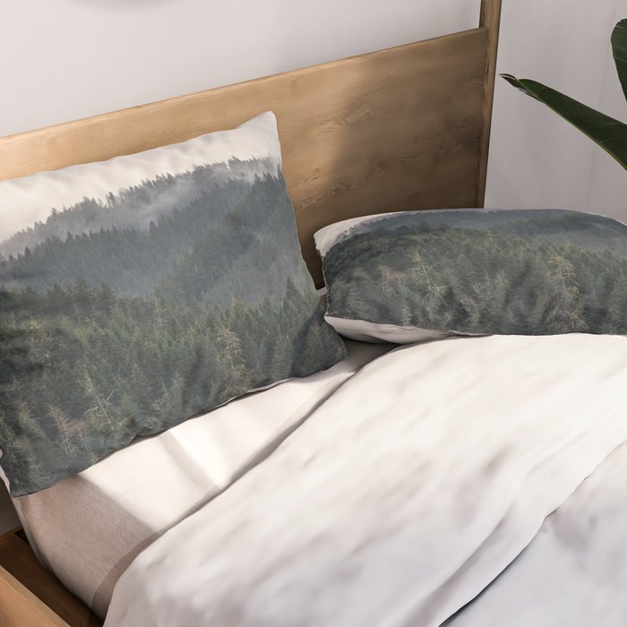 Pacific Northwest Forest - Nature Photography Pillow Sham Gallery Image 2