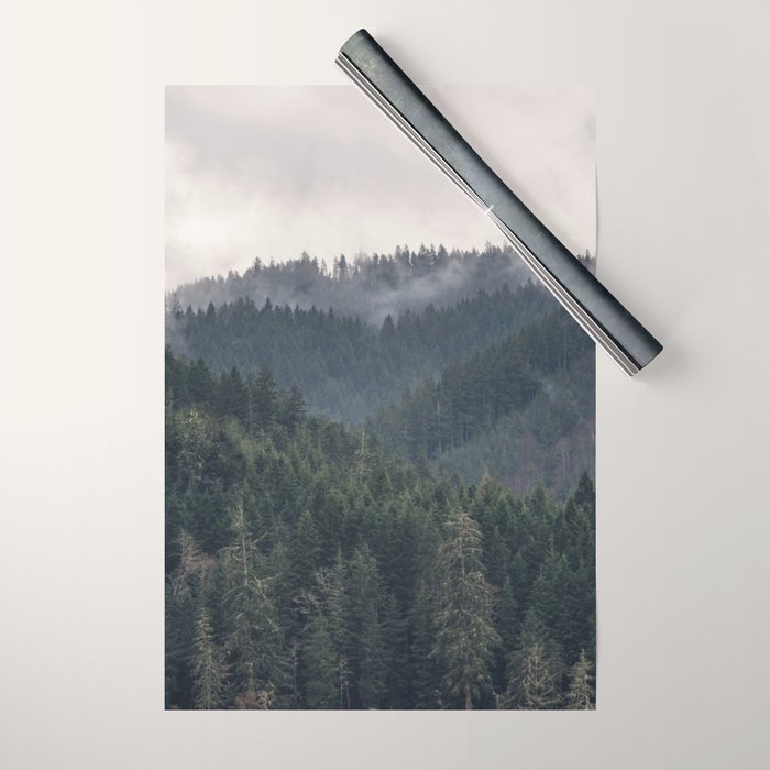 Pacific Northwest Forest - Nature Photography Wrapping Paper Gallery Image 1