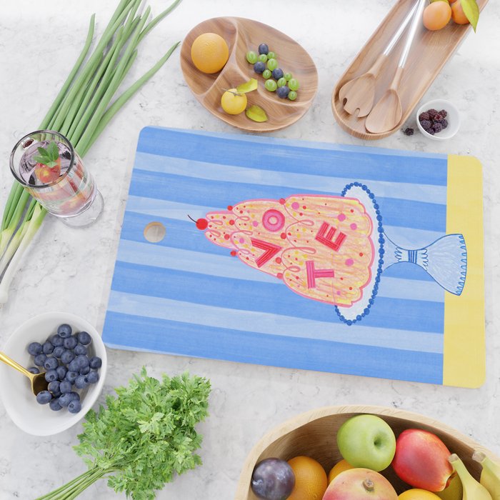 Mold the Future & Vote in Blueberry Blue Cutting Board Gallery Image 2