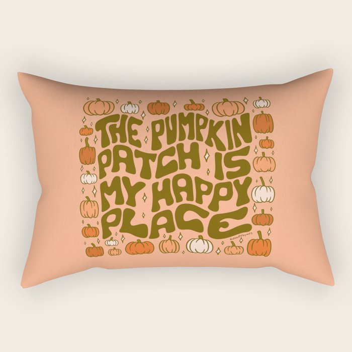 Pumpkin Patch Is My Happy Place Rectangular Pillow Gallery Image 2