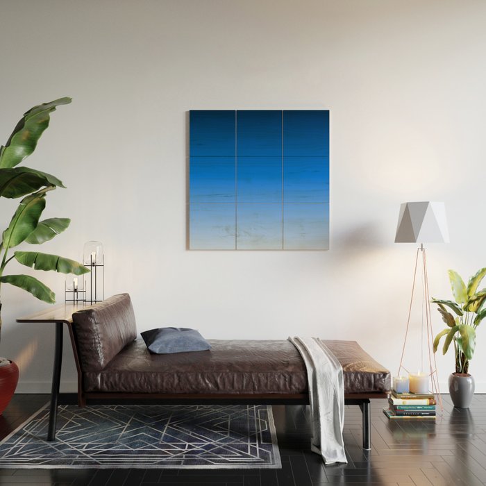 Cobalt Blue Ombre Wood Wall Art Gallery Image 2