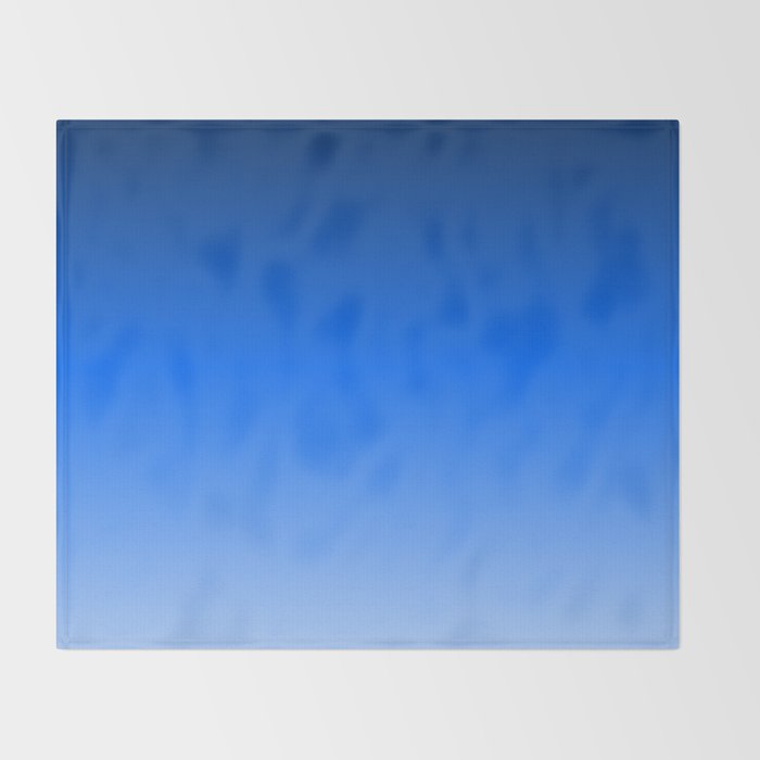 Cobalt Blue Ombre Throw Blanket Gallery Image 2