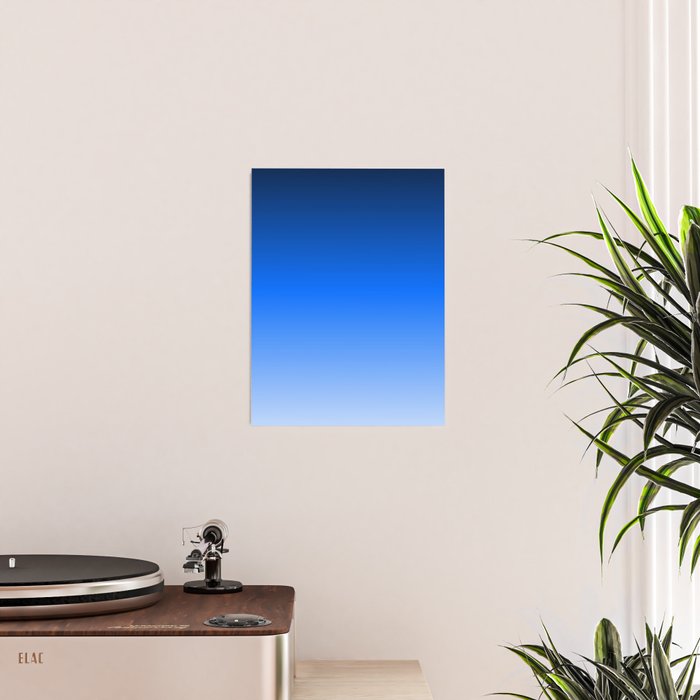 Cobalt Blue Ombre Poster Gallery Image 2