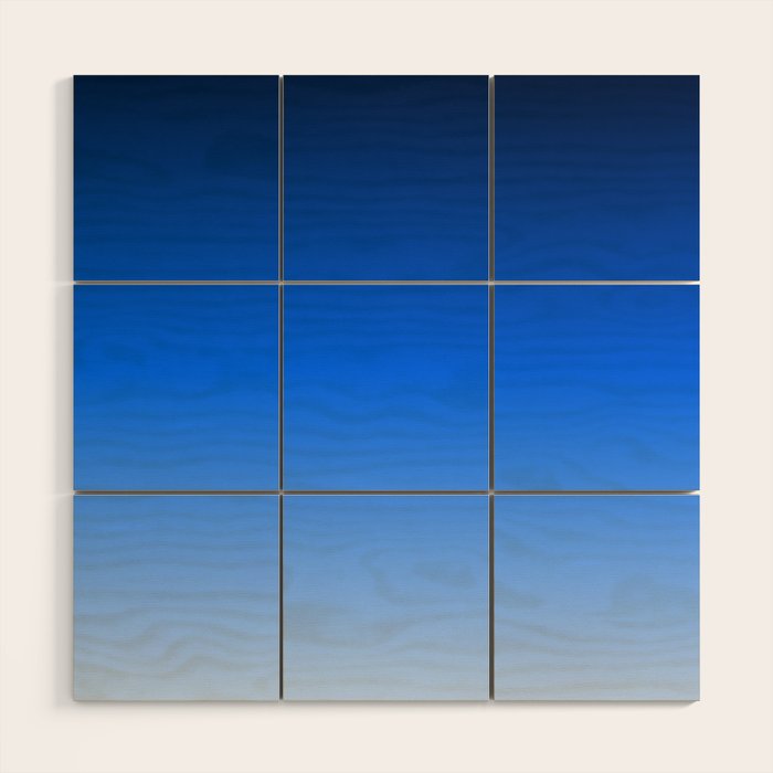 Cobalt Blue Ombre Wood Wall Art Gallery Image 1