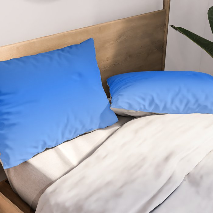 Cobalt Blue Ombre Pillow Sham Gallery Image 2