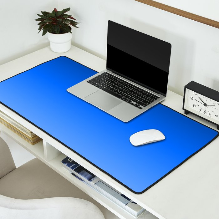 Cobalt Blue Ombre Desk Mat Gallery Image 2