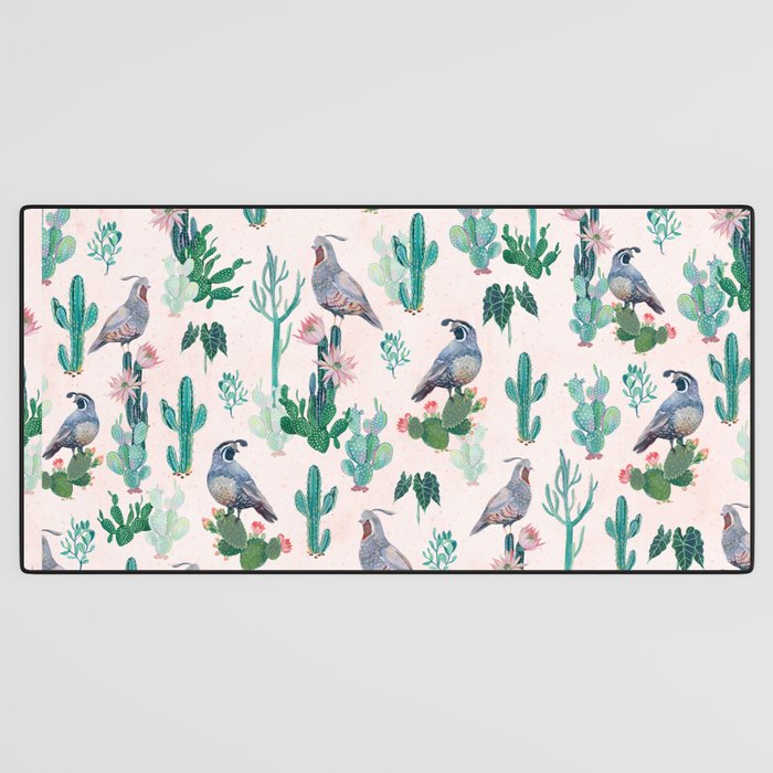 Cactus Quail  Desk Mat Gallery Image 3