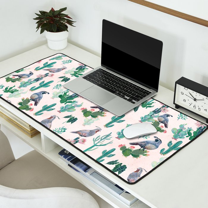 Cactus Quail  Desk Mat Gallery Image 2