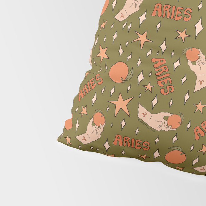 Aries Orange Print Pillow Sham Gallery Image 4