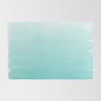 Modern teal watercolor gradient ombre brushstrokes pattern Rug Gallery Image 2