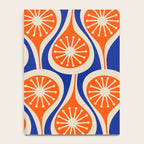 Mid Century Modern Atomic Drops Retro Pattern Bright Blue Orange Beige Notebook Gallery Image 4