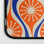 Mid Century Modern Atomic Drops Retro Pattern Bright Blue Orange Beige Laptop Sleeve Gallery Image 3