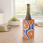Mid Century Modern Atomic Drops Retro Pattern Bright Blue Orange Beige Wine Chiller Gallery Image 4