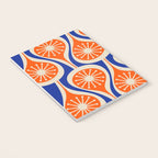 Mid Century Modern Atomic Drops Retro Pattern Bright Blue Orange Beige Notebook Gallery Image 3