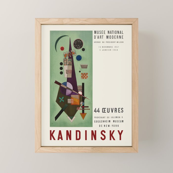 Wassily Kandinsky Vintage Exhibition poster, 1957 Mini Art Print Gallery Image 1