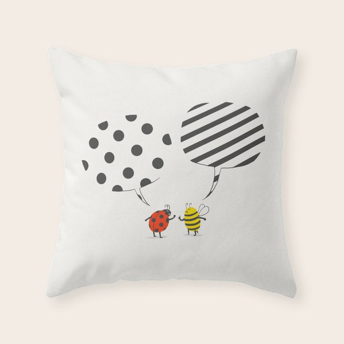 Pattern conflict Throw Pillow Gallery Image 6