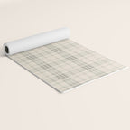 Cream Plaid  Yoga Mat Gallery Image 2