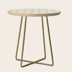 Cream Plaid  Side Table Gallery Image 1