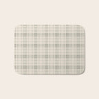 Cream Plaid  Bath Mat Gallery Image 1