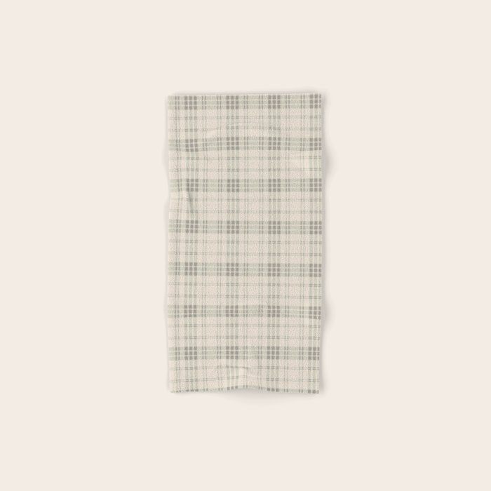 Cream Plaid  Bath Towel Gallery Image 1