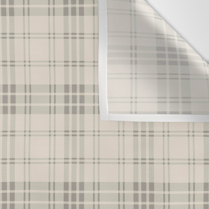 Cream Plaid  Wall Tapestry Gallery Image 3