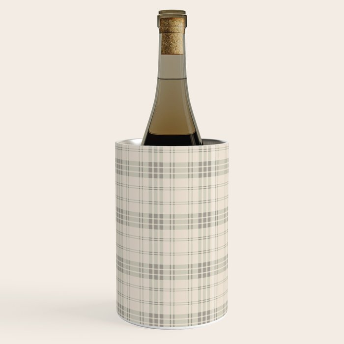Cream Plaid  Wine Chiller Gallery Image 1