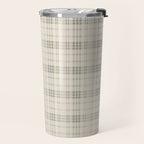 Cream Plaid  Travel Mug Gallery Image 2