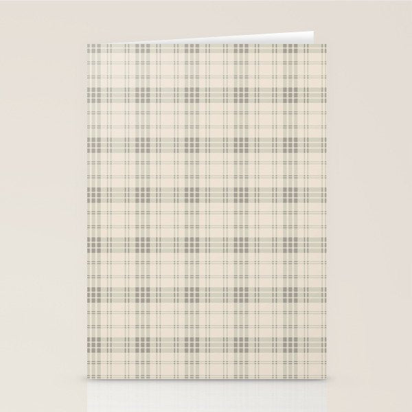 Cream Plaid  Stationery Card Gallery Image 2