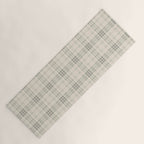Cream Plaid  Yoga Mat Gallery Image 1