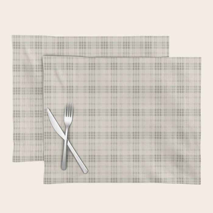 Cream Plaid  Placemat Gallery Image 1
