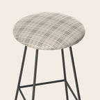 Cream Plaid  Stool Gallery Image 2