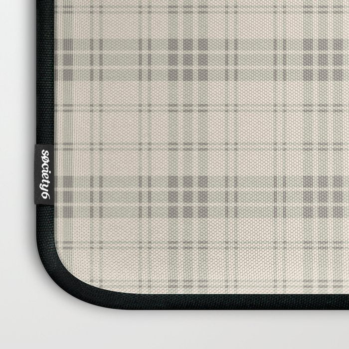 Cream Plaid  Laptop Sleeve Gallery Image 3