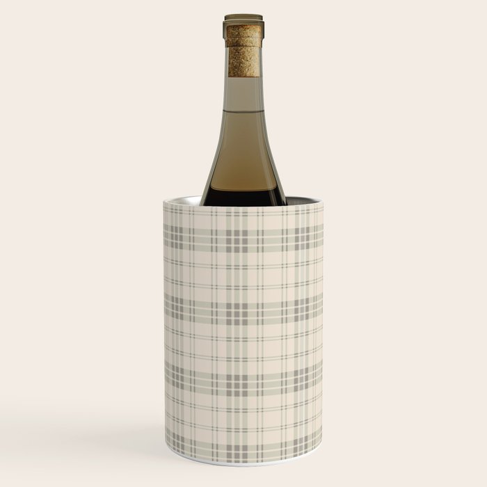 Cream Plaid  Wine Chiller Gallery Image 3