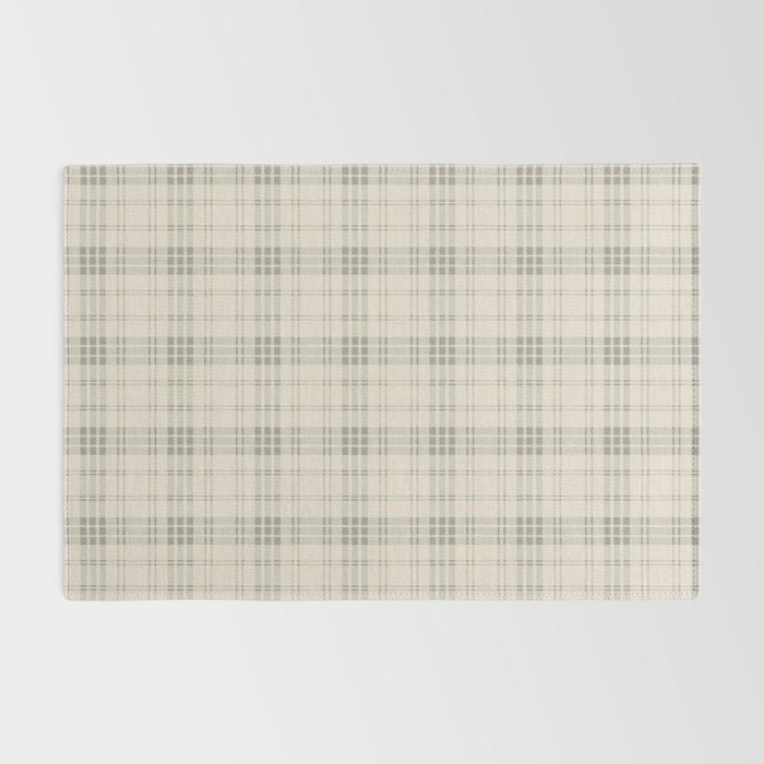Cream Plaid  Rug Gallery Image 2