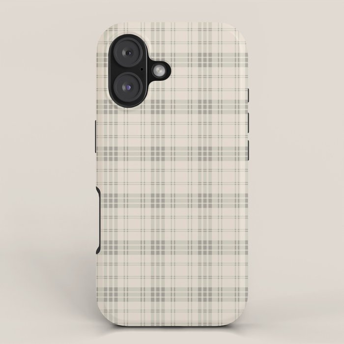 Cream Plaid  iPhone Case Gallery Image 1