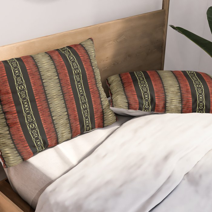 Mud Cloth Tribal Pattern 02 Pillow Sham Gallery Image 2