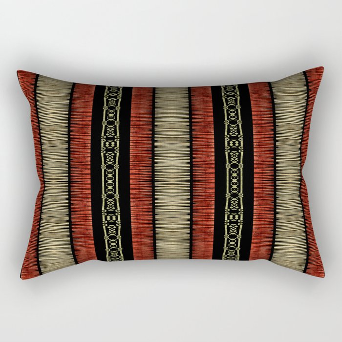 Mud Cloth Tribal Pattern 02 Rectangular Pillow Gallery Image 1