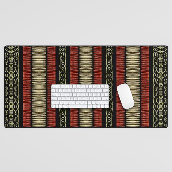 Mud Cloth Tribal Pattern 02 Desk Mat Gallery Image 1