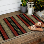 Mud Cloth Tribal Pattern 02 Outdoor Rug Gallery Image 2