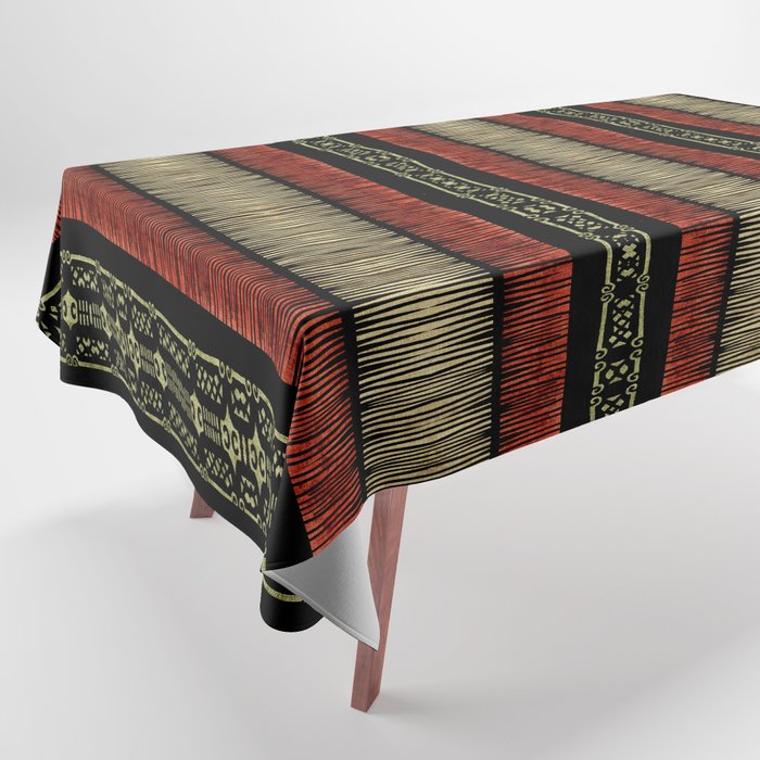 Mud Cloth Tribal Pattern 02 Tablecloth Gallery Image 1