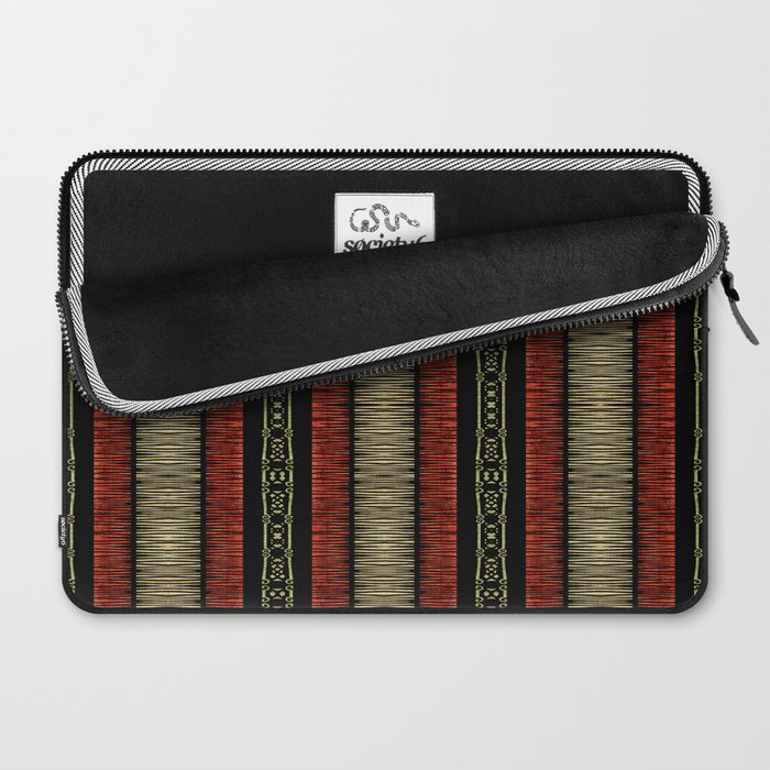 Mud Cloth Tribal Pattern 02 Laptop Sleeve Gallery Image 2
