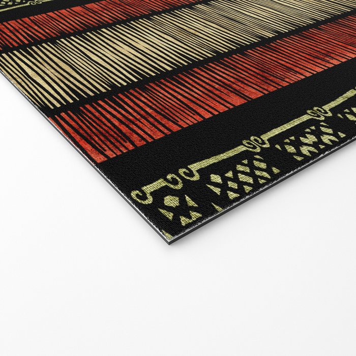 Mud Cloth Tribal Pattern 02 Welcome Mat Gallery Image 2