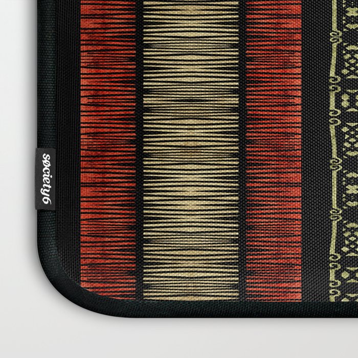 Mud Cloth Tribal Pattern 02 Laptop Sleeve Gallery Image 3
