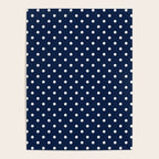 Polka Dot Classic Pattern in Nautical Navy Blue and White Poster Gallery Image 4