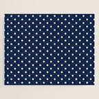 Polka Dot Classic Pattern in Nautical Navy Blue and White Jigsaw Puzzle Gallery Image 1