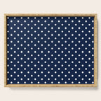 Polka Dot Classic Pattern in Nautical Navy Blue and White Serving Tray Gallery Image 1