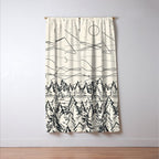 Minimal Line Mountain Beauty III Window Curtain Gallery Image 3