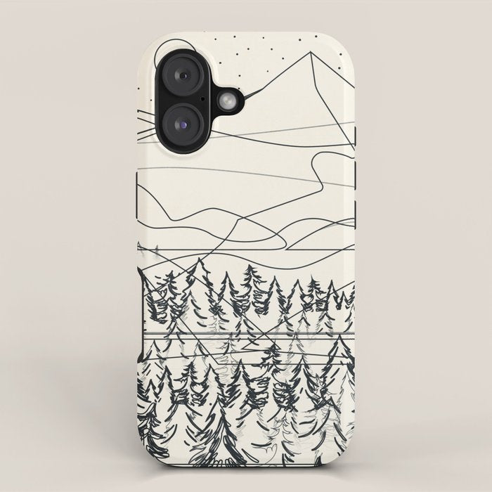 Minimal Line Mountain Beauty III iPhone Case Gallery Image 1
