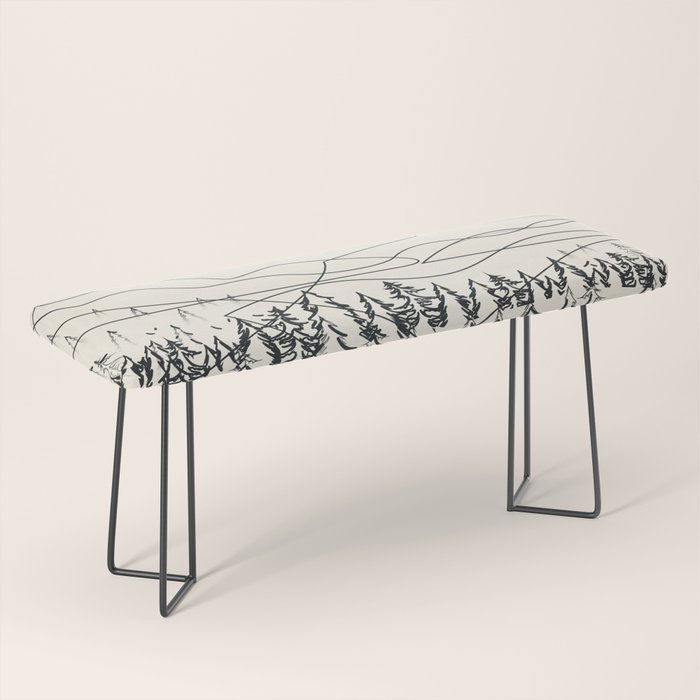 Minimal Line Mountain Beauty III Bench Gallery Image 1