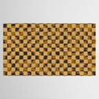 Abstract checked in golden ochre Tablecloth Gallery Image 2